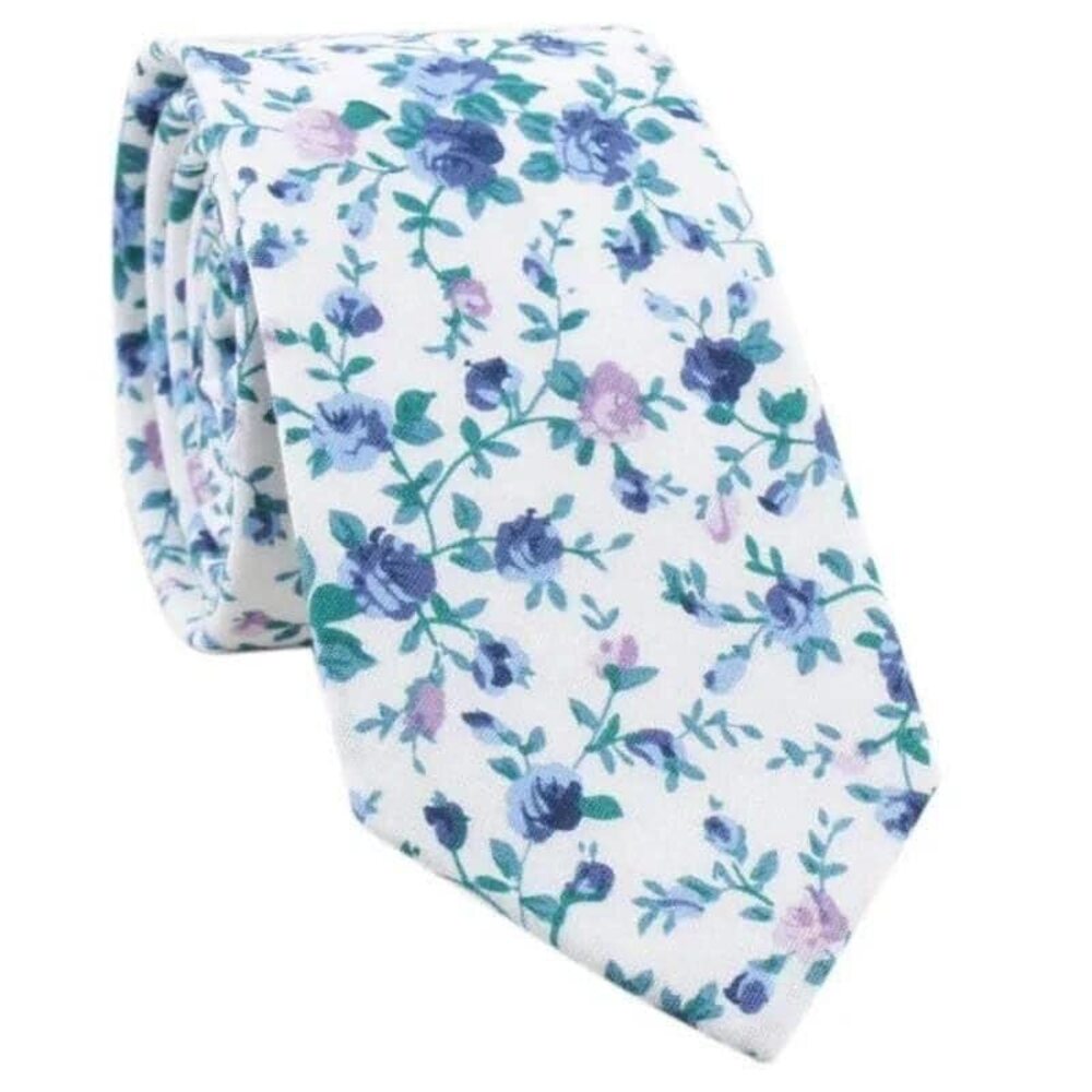 9124 Cotton ’s Floral Tie Great for weddings gifts anniversaries